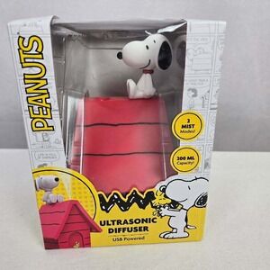 Peanuts Snoopy Ultrasonic Diffuser Woodstock House New Sealed Color Changing